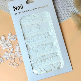 Set ngọc trai nửa trang trí móng tay nail