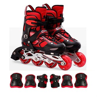 [CHÍNH HÃNG] Giày Trượt Patin cao cấp Cougar 835LSG - Có Đèn TẶNG BỘ BẢO HỘ (Gối, Khuỷu, Tay)