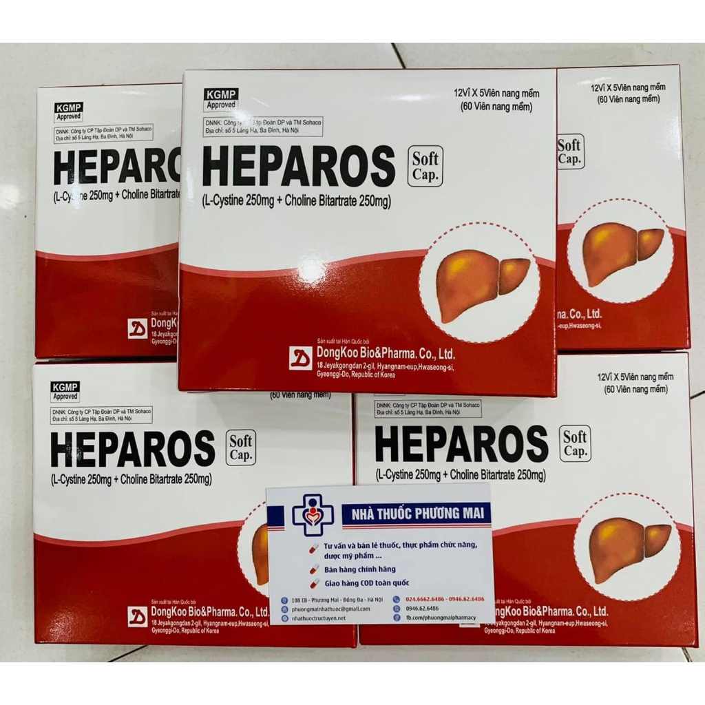 Viên uống bổ gan HEPAROS hộp 60 viên giúp tăng cường chức năng gan