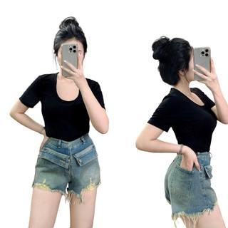 Quần shot jeans thời trang  nữ .Mẩu mới tua lai hot hot Quần đùi tua lai