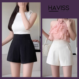 Quần đùi nữ Haviss chất vải mềm thiết kế túi hai bên cách điệu khóa kéo sau lưng phong cách trẻ trung sành điệu