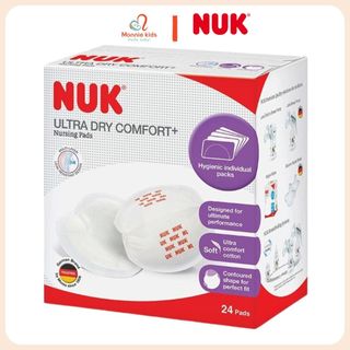 Lót thấm sữa NUK 24-60miếng/hộp, lót thấm sữa chất liệu mềm mại an toàn - Monnie Kids