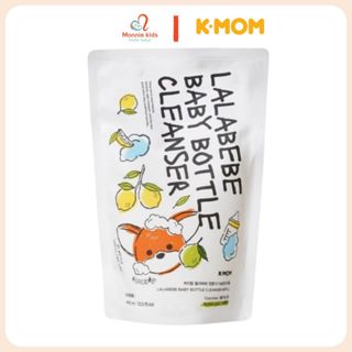 Nước rửa bình sữa K-mom Lalabebe túi 400ml, dung dịch rửa thuần chay Hàn Quốc - Monnie Kids
