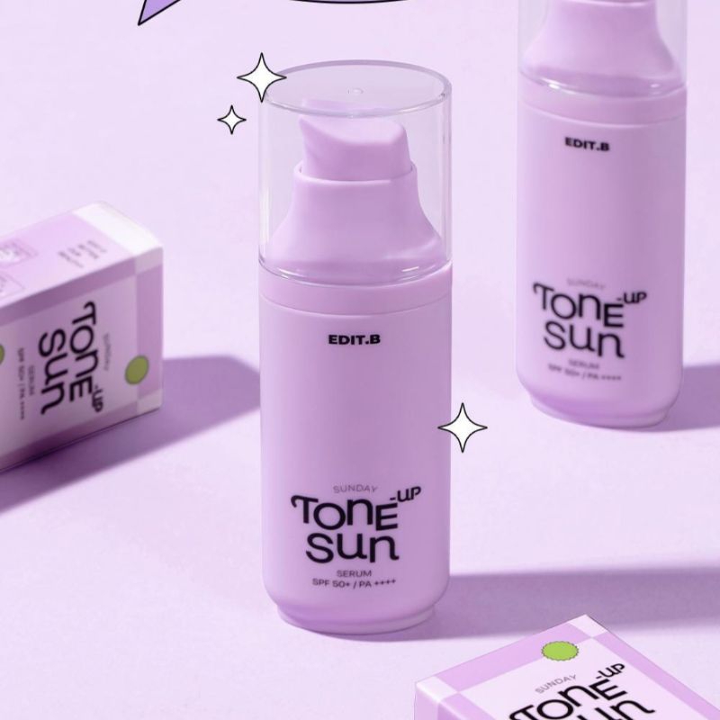 Kem Chống Nắng Nâng Tone Sunday Tone-Up Sun Serum EDIT.B 55ml SPF50+/PA++++