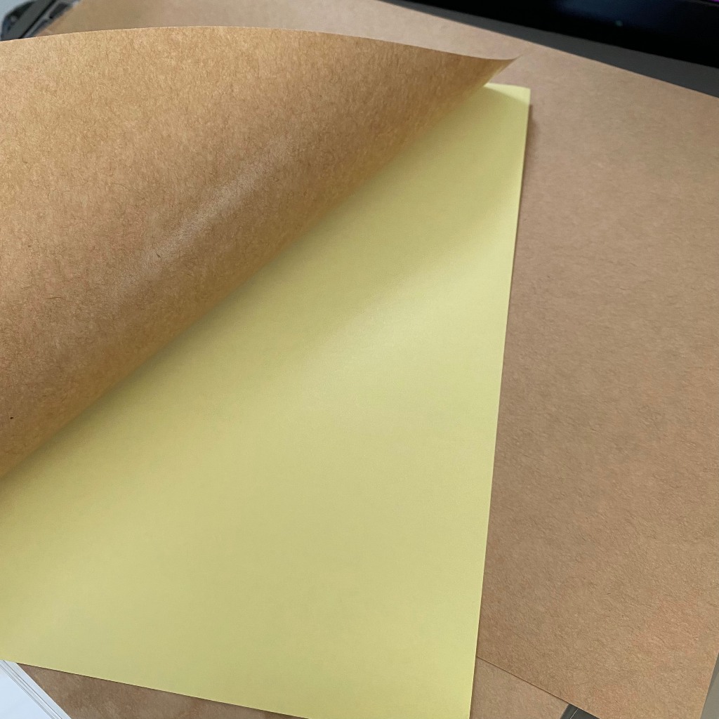 XẤP 100 TỜ Giấy decal xi măng A4 - giấy decal màu da bò giấy Kraft A4