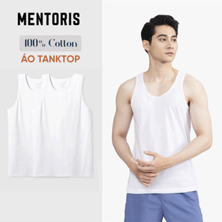 Áo ba lỗ cotton nam, áo lót nam Mentoris, chất liệu mềm mịn, co dãn tốt, thấm hút mồ hôi tốt MC02