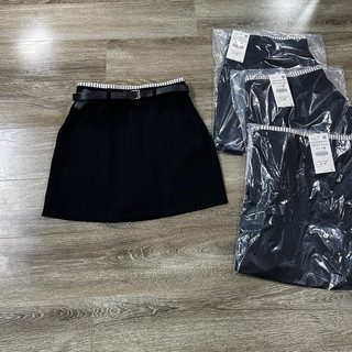 Chân váy pha cạp kèm belt