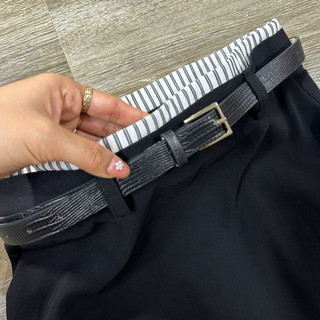 Chân váy pha cạp kèm belt