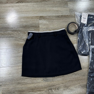Chân váy pha cạp kèm belt
