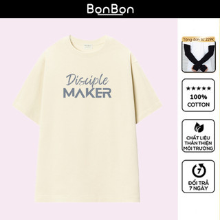 Áo thun tay lỡ, áo phông oversize 100% cotton, co giãn 2 chiều, cổ bo tròn, hình in Pet có thể giặt máy BonBon - AC1012