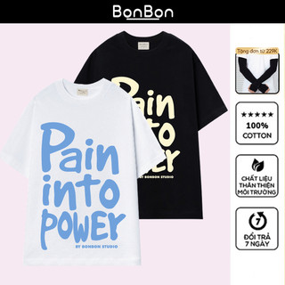 Áo thun unisex, áo phông form rộng 100% cotton, co giãn 2 chiều, cổ bo tròn, hình in Pet có thể giặt máy BonBon - AC1020
