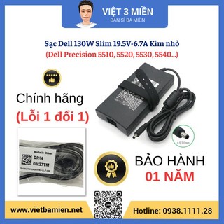 Sạc zin laptop dell 130w slim 19.5v-6.7a kim nhỏ