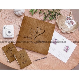 Thiệp HIS VOWS-HER VOWS Vintage +2 BÚT TẶNG KÈM_Thiệp Chúc Mừng Đám Cưới - Handmade By THAO WEDDING GUESTBOOK