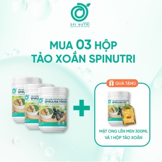 Combo mua 3 tặng 1 tảo xoắn tươi nguyên chất spinutri tặng 300ml mật ong lên men