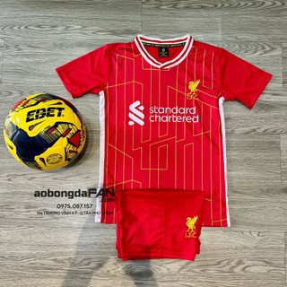 Bộ Quần Áo Bóng Đá Trẻ Em Liverpool 2024 Mới Nhất - Hàng Cao Cấp (Hình Thật)