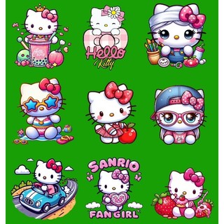 Hình ủi ép nhiệt, in áo. Mẫu Mèo Kitty 01 in áo trẻ em