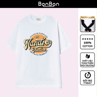 Áo thun, áo phông nam nữ form rộng 100% cotton, co giãn 2 chiều, cổ bo tròn, hình in Pet có thể giặt máy BonBon - AC1006