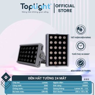 ĐÈN HẮT TƯỜNG TOPLIGHT CHỐNG NƯỚC CAO CẤP 24 MẮT/ 48 MẮT