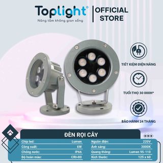 ĐÈN LED RỌI CÂY TOPLIGHT CAO CẤP 6-18W TÔ ĐIỂM KHÔNG GIAN SÂN VƯỜN