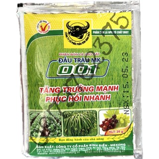 Phân Bón Lá NPK - Đầu Trâu MK 001 - Tăng Trưởng Mạnh - Phục Hồi Nhanh - Kích Chồi - Ra Lá - Gói 20g