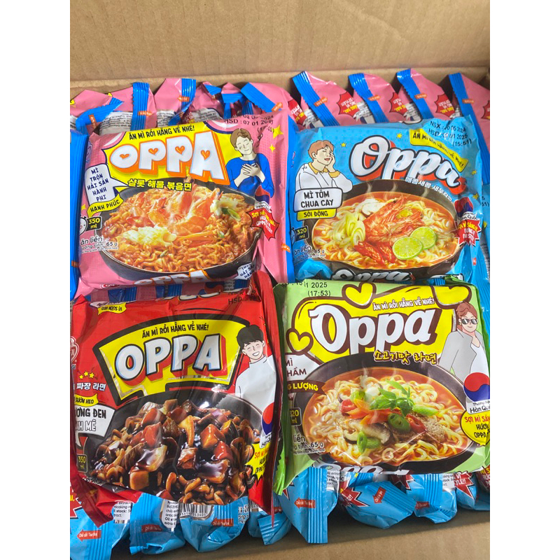 Mì Tôm Ăn Liền Oppa Ottogi Các Vị Gói 65g