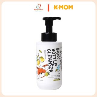 Nước rửa bình sữa K-mom Lalabebe chai tạo bọt 500ml, dung dịch rửa thuần chay Hàn Quốc - Monnie Kids