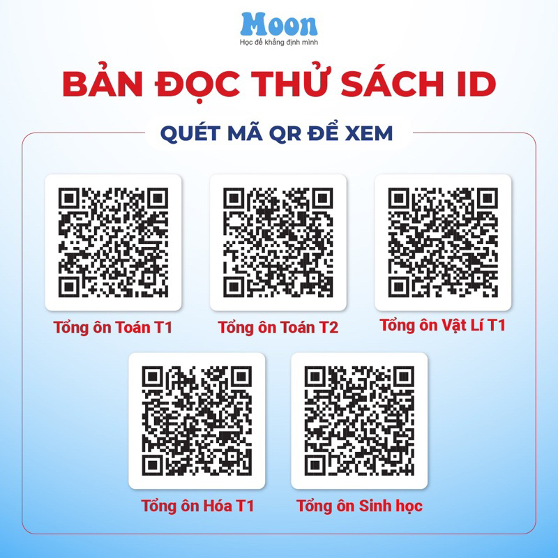 Sách Tổng ôn toán học lớp 12 tập 1 & 2 ôn thi thpt quốc gia, đánh giá năng lực cho 2k8 Moonbook | BigBuy360 - bigbuy360.vn