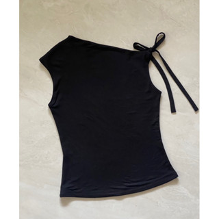 Áo trễ vai một bên thắt nơ (áo 2 lớp )