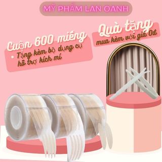 Kích mí lưới dạng cuộn 600 miếng sẵn keo dán nhấn mí,tạo mắt 2 mí