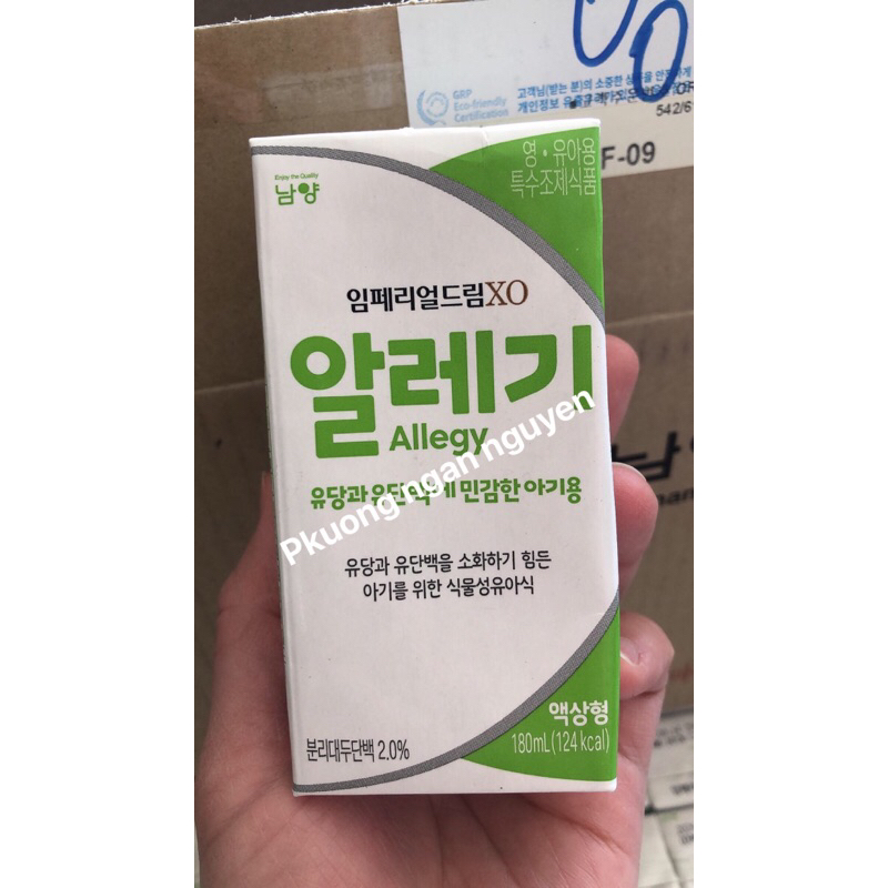 (Sẵn) Sữa Xo Allegy Cho bé dị ứng đạm bò hộp 180ml