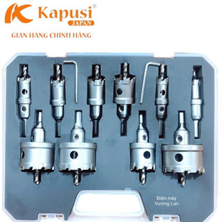  Bộ 6 và 10 mũi khoét sắt inox hợp kim đa năng Kapusi Japan mũi khoan sắt thép nhôm đa năng 