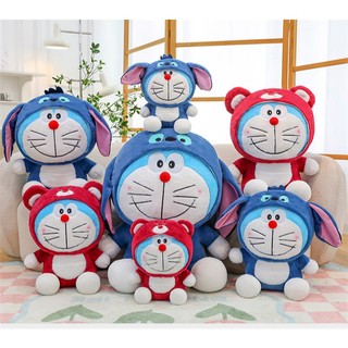 Gấu bông doraemon biến hình gấu dâu, angle mềm mịn siêu dễ thương 40cm