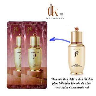 Tinh dầu tinh chất tự sinh tái sinh phục hồi chống lão mịn da whoo Anti-Aging Concentrate 1ml