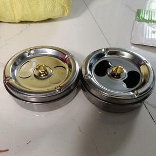 gạt tàn inox có nút xoay