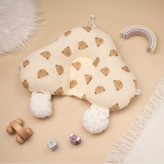 Gối Mây Thiết kế Chống Lõm Bẹt Đầu cho bé - vải xô muslin