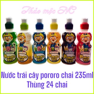 (12 chai) Nước trái cây Pororo Paldo chai 235ml 6 vị