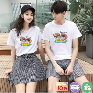 Áo thun cặp đôi nam nữ set đồ đôi tình nhân couple - ad49