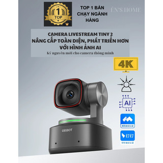 Camera livestream OBSBOT TINY2 4K AI độ phân giải cao,filter làm đẹp, làm nét, xoay theo chuyển động