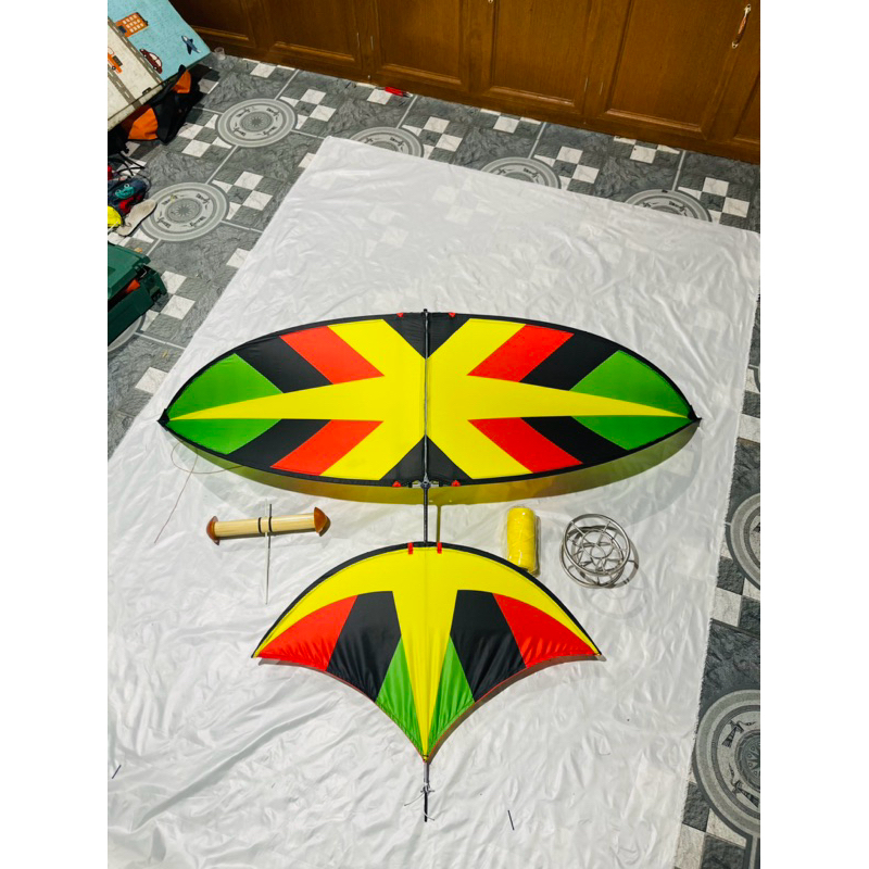 combo diều xương cá   + guồng + dây china + sáo