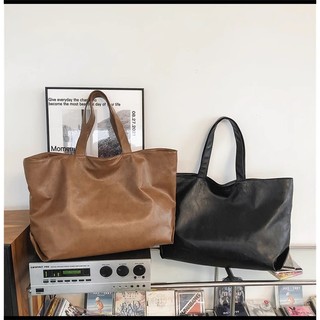 [SIMONROOM] Túi Da Pu Basic Style Hàn Quốc Bigsize Korea