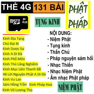 Thẻ nhớ 4g chép sẵn 131 bài phật giáo tụng kinh, niệm phật