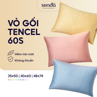 Vỏ gối Lụa Tencel 48x74 40x60 35x50 cm Sen Đá Home Bedding cao cấp trơn màu, áo gối nhỏ, bao gối nằm 100% Lyocell 60s