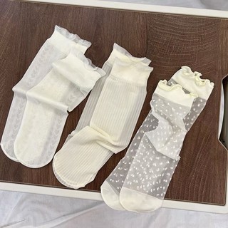 ( 3 mẫu) Tất nữ cổ ngắn siêu mỏng màu be kem Tất giấy thoáng khí dành cho nữ