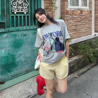 ThePalm Saigon Official - Áo Thun Xám Tiêu Form Boxy "NEW YORK" UNISEX Nam Nữ