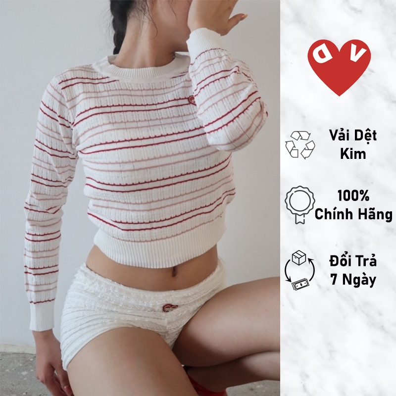 Áo dệt kim kẻ ngang dài tay DEVONLTD®
