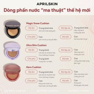 Phấn nước ma thuật 𝗔𝗽𝗿𝗶𝗹𝘀𝗸𝗶𝗻 𝗨𝗹𝘁𝗿𝗮 𝗦𝗹𝗶𝗺 𝗖𝘂𝘀𝗵𝗶𝗼𝗻 Tím 𝗦𝗣𝗙𝟱𝟬+ 𝗣𝗔+++