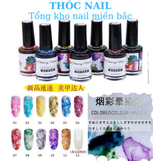 sét cồn loang cherry 12 chai "sét 12 chai 12 màu 15ml"