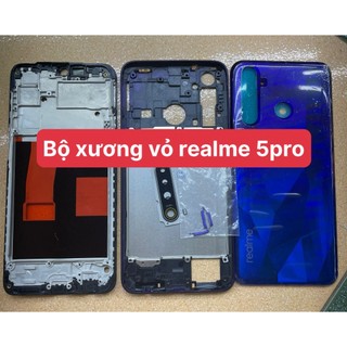 Bộ vỏ +xương+kính camera+khay sim realme 5 pro/ realme Q-lên máy đẹp