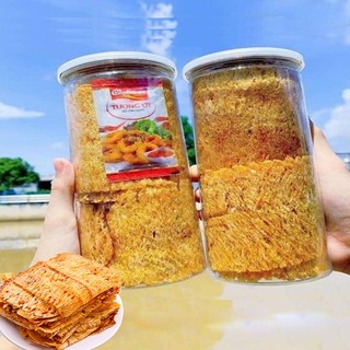 Mực Cán Tẩm Gia Vị Lon Pet 250.Gram - Khô Mực Ăn Liền