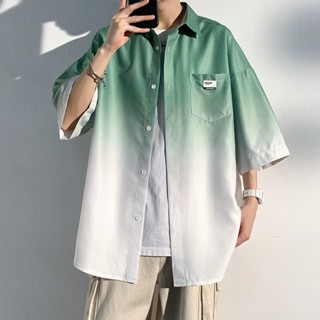 Áo sơ mi loang nam nữ đều mặc được chất vải lụa Hàn form rộng mát mẻ dễ phối đồ 4 màu